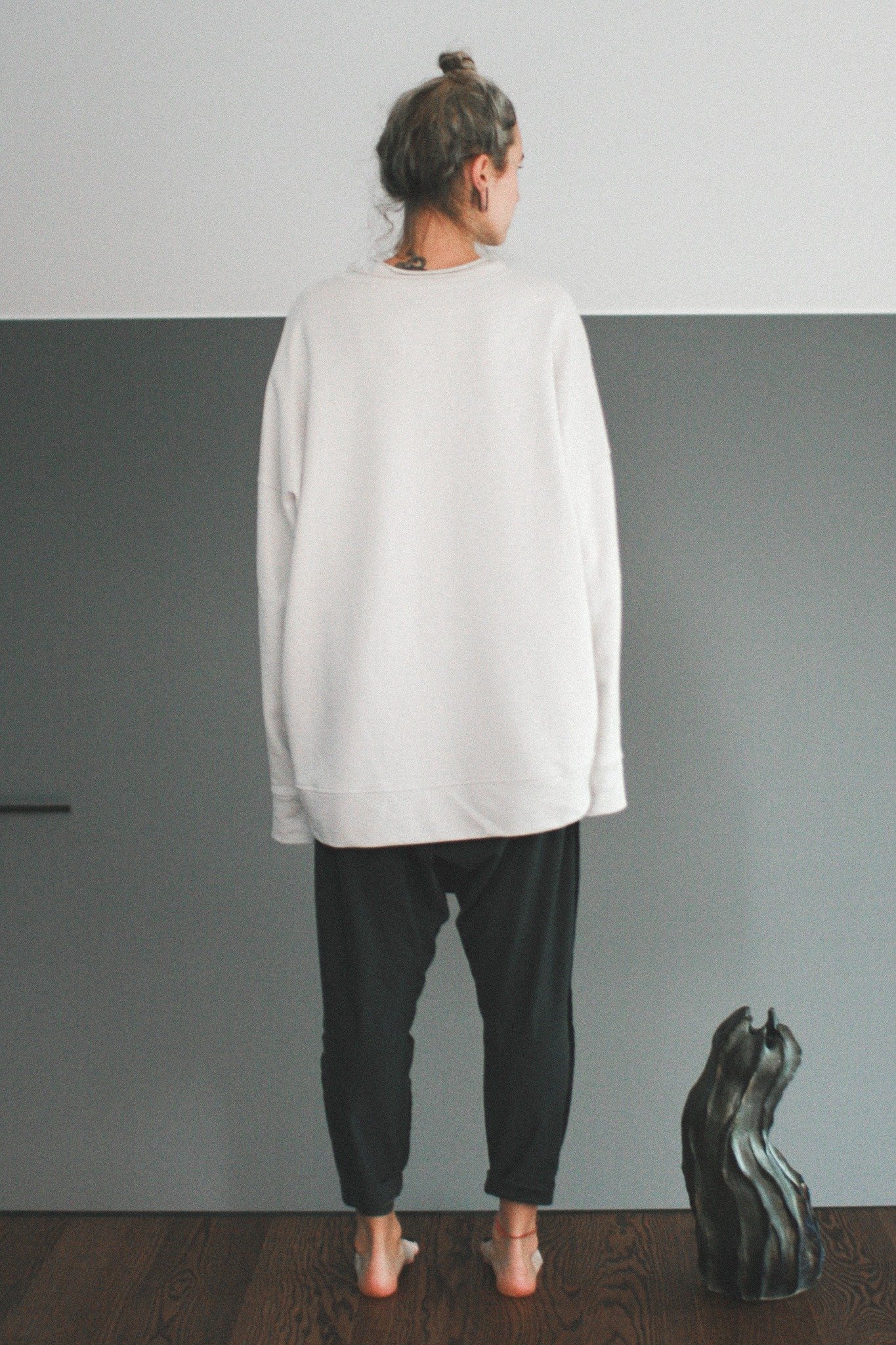 0001 SWEATSHIRT – FRENCH TERRY KNIT – CLAY