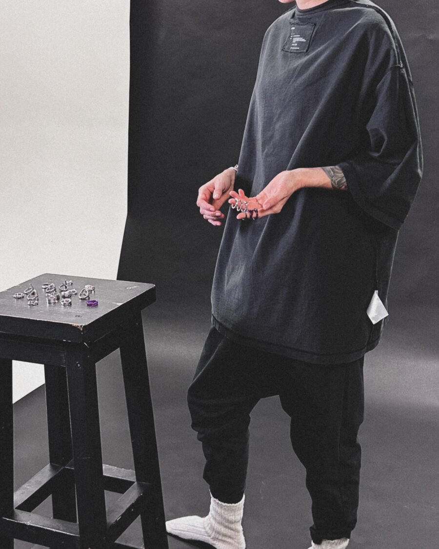 0004 HEAVYWEIGHT T - SHIRT - SINGLE JERSEY - VOLCANIC ASH