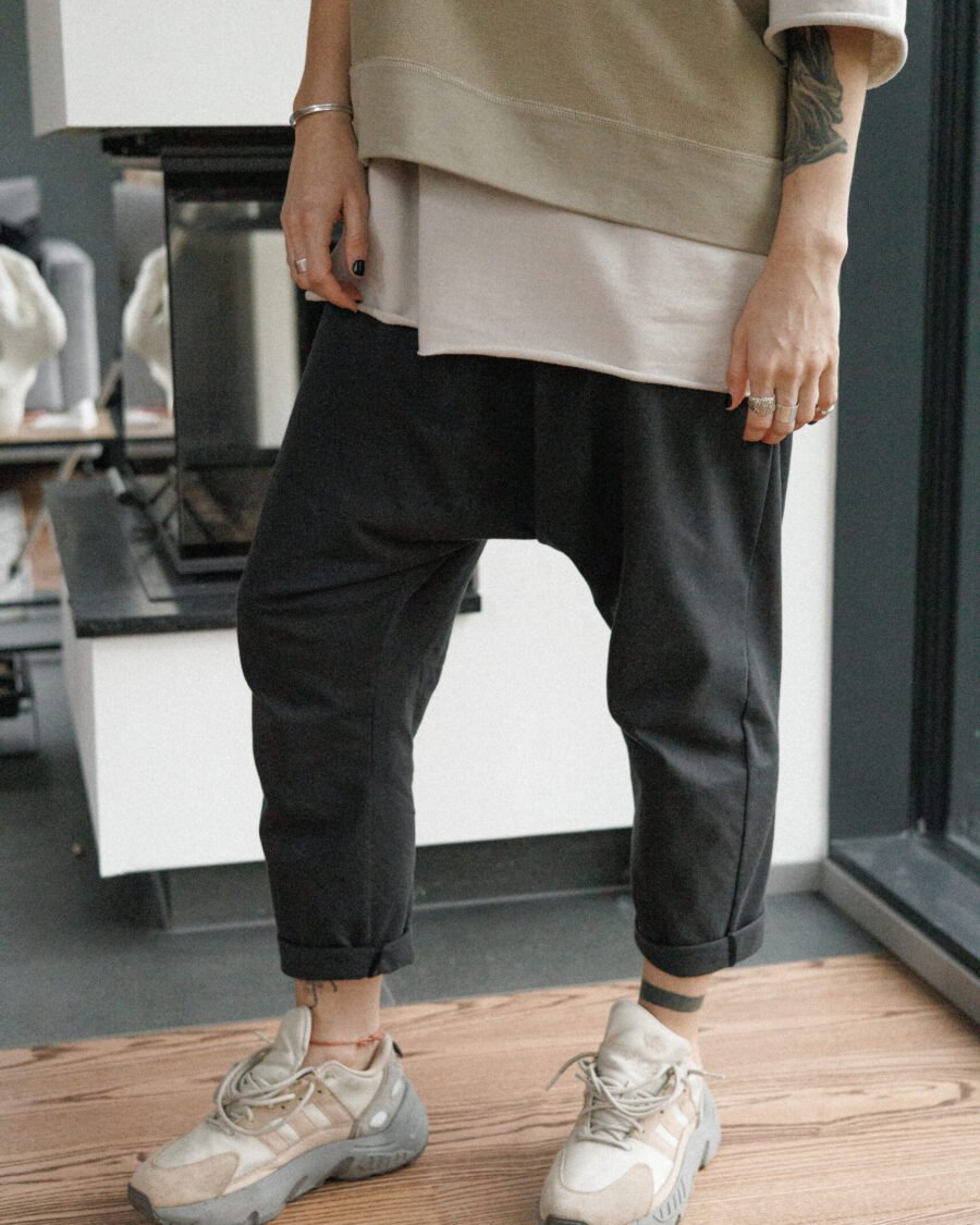 0005 LOUNGE PANTS - SINGLE JERSEY - VOLCANIC ASH