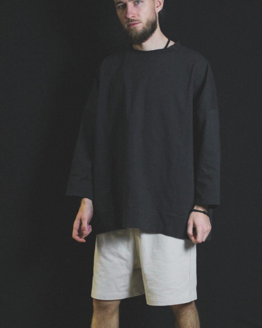 0006 3/4 SLEEVE SWEATSHIRT - FRENCH TERRY KNIT - CLAY