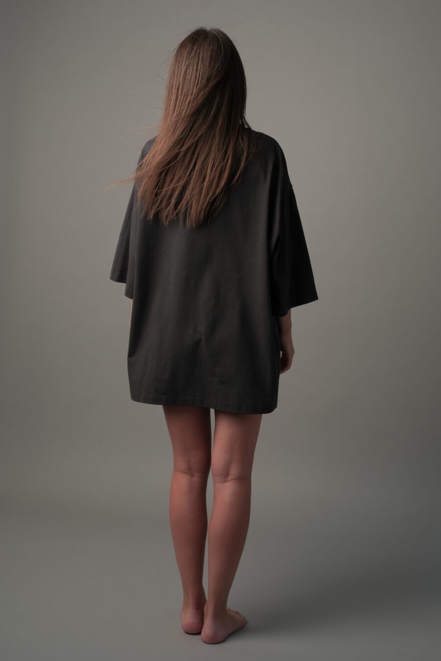 MATSU. 0004 HEAVYWEIGHT T – SHIRT – SINGLE JERSEY – VOLCANIC ASH. BACK VIEW