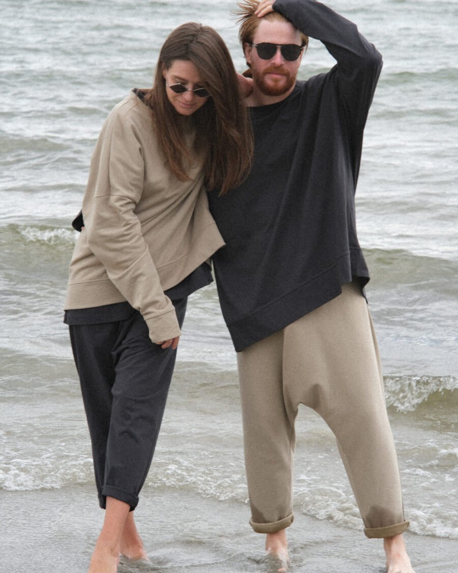 0001 SWEATSHIRT - FRENCH TERRY KNIT - CLAY