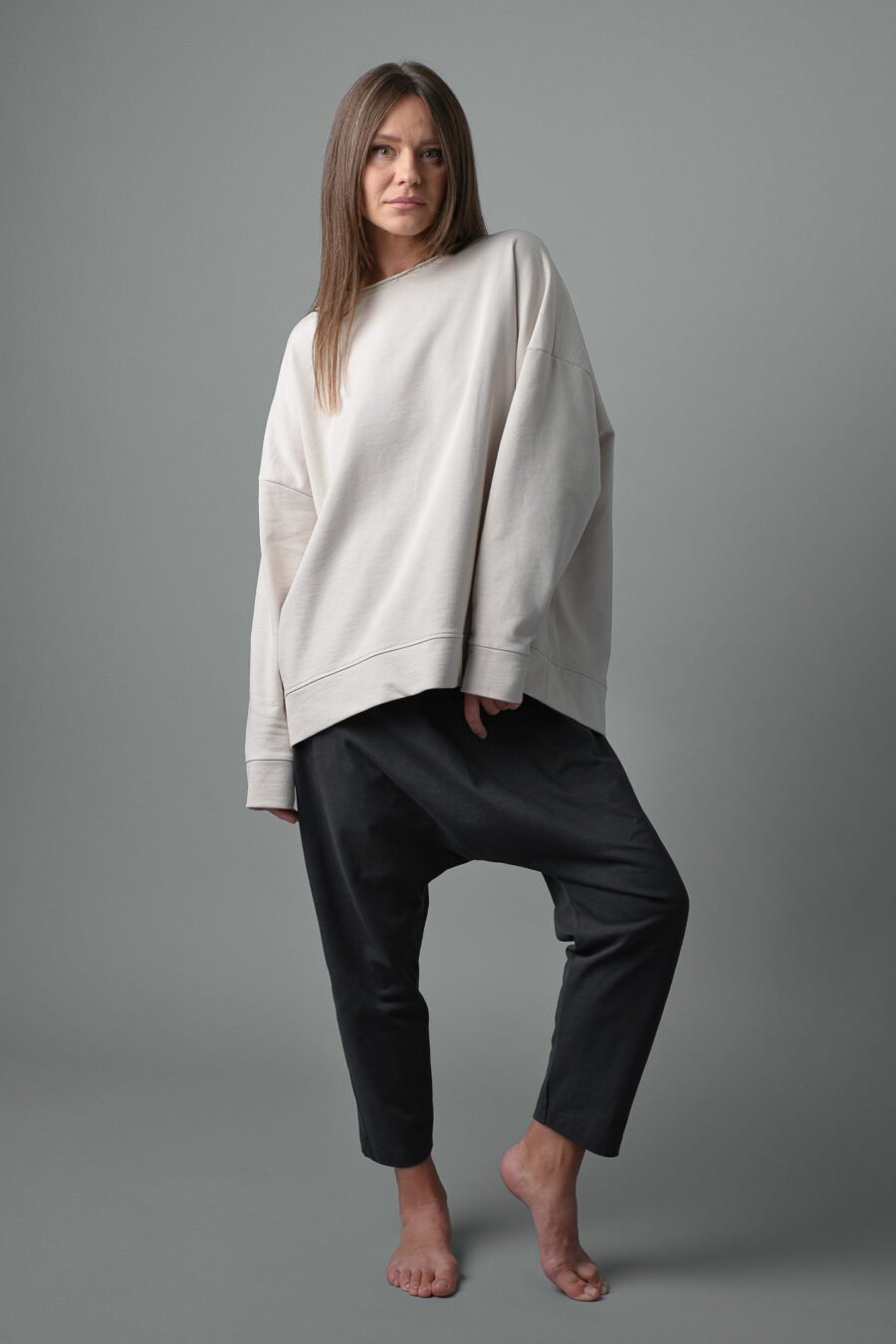 MATSU. 0001 SWEATSHIRT – FRENCH TERRY KNIT – CLAY. FRONT VIEW