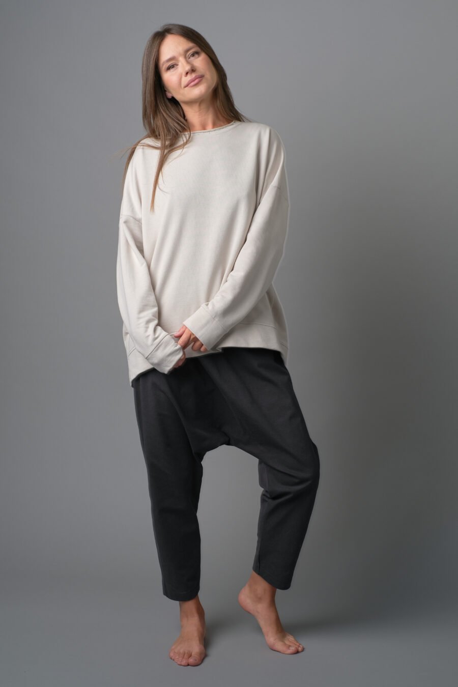 MATSU. 0001 SWEATSHIRT – FRENCH TERRY KNIT – CLAY. FRONT VIEW