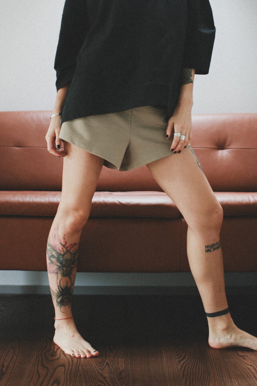 MATSU. 0009 PAJAMA SHORTS – FRENCH TERRY KNIT – DUSTY BEIGE. FRONT VIEW