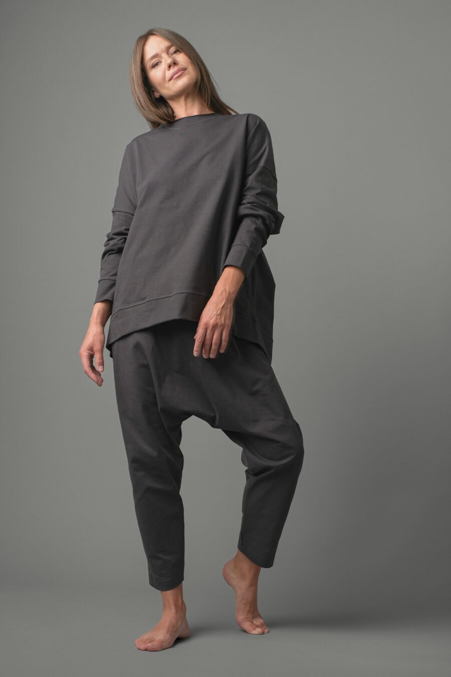 MATSU. 0001 SWEATSHIRT – FRENCH TERRY KNIT – CLAY. FRONT VIEW